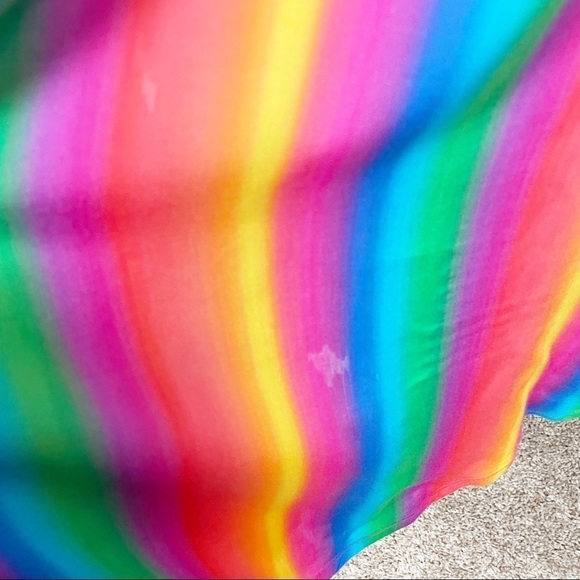 All Things Mochi Leilani Striped Short Sleeve Button Front Midi Dress Casual - Picture 11 of 11